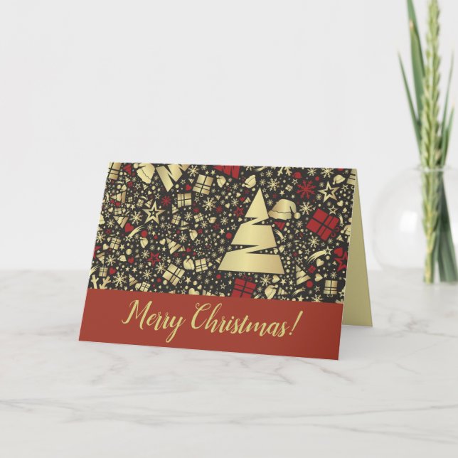 Festividades Cartão de Natal Dobrado (Frente)