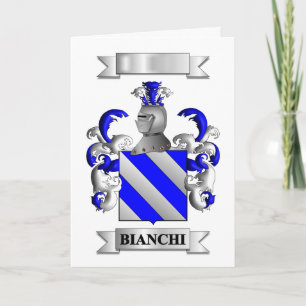 Festividades Cartão de Natal Dobrado Sobrenome Bianchi e Escudo