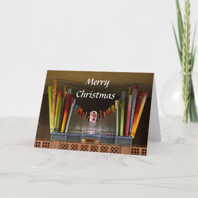 Festividades Cartão de Natal doido do órgão (Frente)