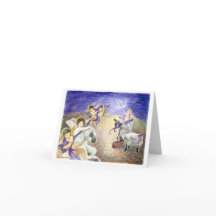 Cartão de Natal dos anjos