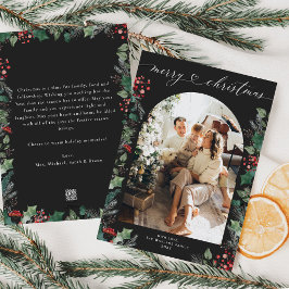 Festividades Cartão de Natal dos Botânicos de inverno Dark Mood