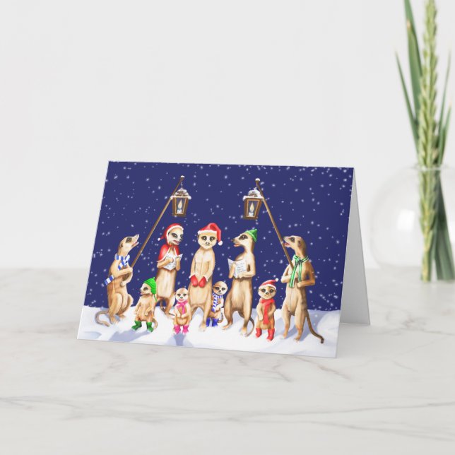 Festividades Cartão de Natal dos cantores da canção de natal da (Frente)