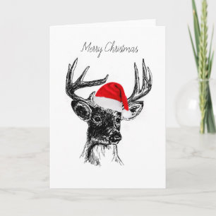 Festividades Cartão de Natal dos cervos de Whitetail