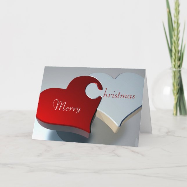 Festividades Cartão de Natal dos corações (Frente)
