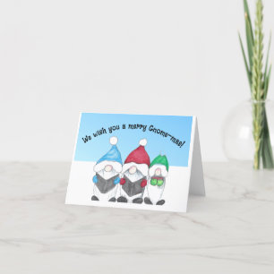 Festividades Cartão de Natal dos gnomos