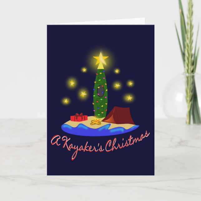 Festividades Cartão de Natal dos Kayakers (Frente)