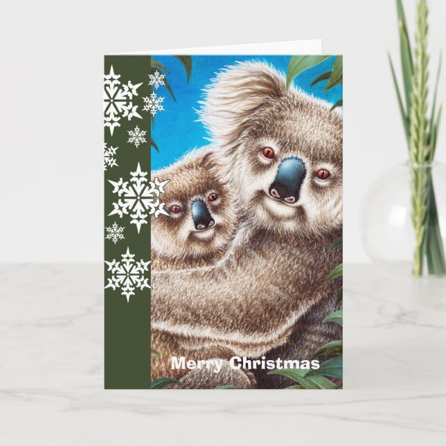 Festividades Cartão de Natal dos Koalas (Frente)