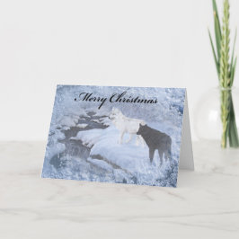 Festividades Cartão de Natal dos Lobos, envelopes incluídos
