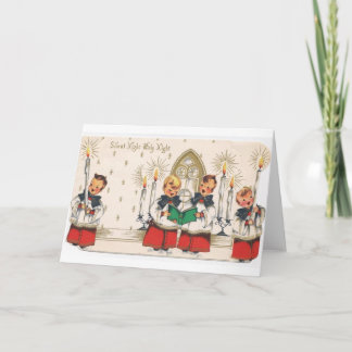 Festividades Cartão de Natal dos meninos do coro do vintage