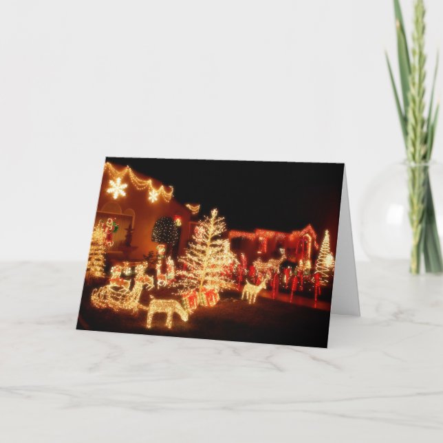 Festividades Cartão de Natal dos vizinhos da cintilação (Frente)