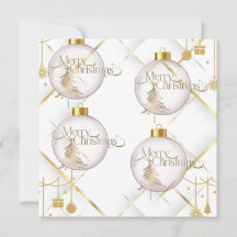 Cartão de Natal Dourado de luxo (Personalizar)