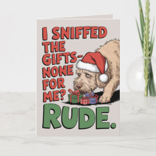 Festividades Cartão de Natal EDITABLE Labradoodle Funny