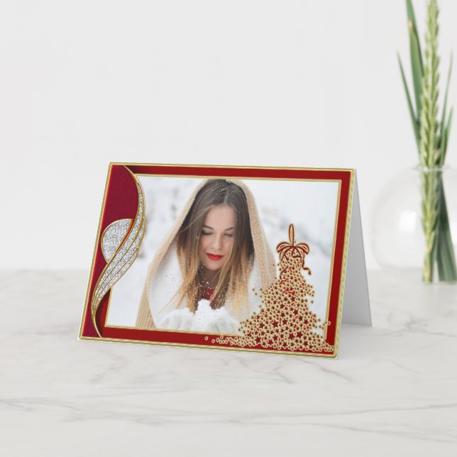 Festividades Cartão de Natal Elegante (Frente)