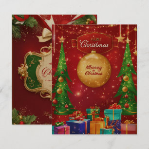 Festividades Cartão de Natal Elegante