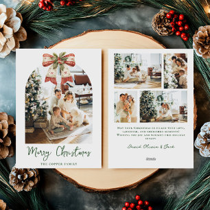 Festividades Cartão de Natal Elegante de Arca de Arco Verde