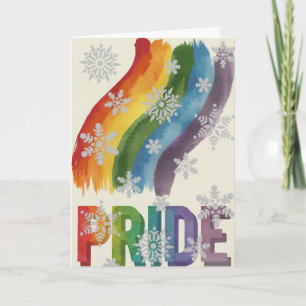 Festividades Cartão de Natal Elegante de Orgulho Gay