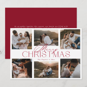 Festividades Cartão de Natal Elegante de Seis Fotos