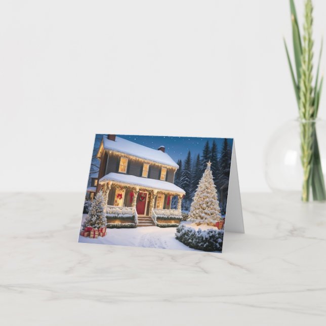 Festividades Cartão de Natal Elegante e Moderno (Frente)