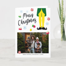 Cartão de Natal Elf com Foto