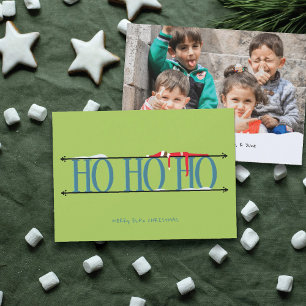Festividades Cartão de Natal Elf Shenanigans Teal & Green