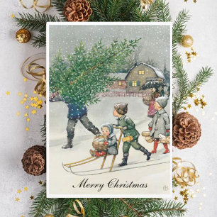 Festividades Cartão de Natal Elsa Beskow