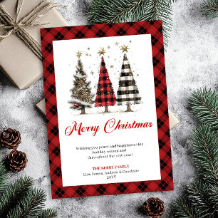 Festividades Cartão de Natal em Aquarela com Estampa de Leopard