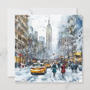Festividades Cartão de Natal em Nova York