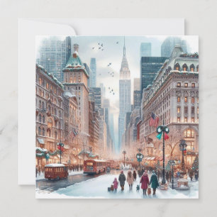 Festividades Cartão de Natal em Nova York