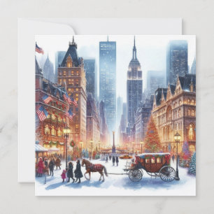 Festividades Cartão de Natal em Nova York