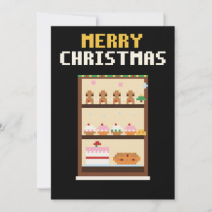 Festividades Cartão de Natal em Pixel Art de Exposição de Padar