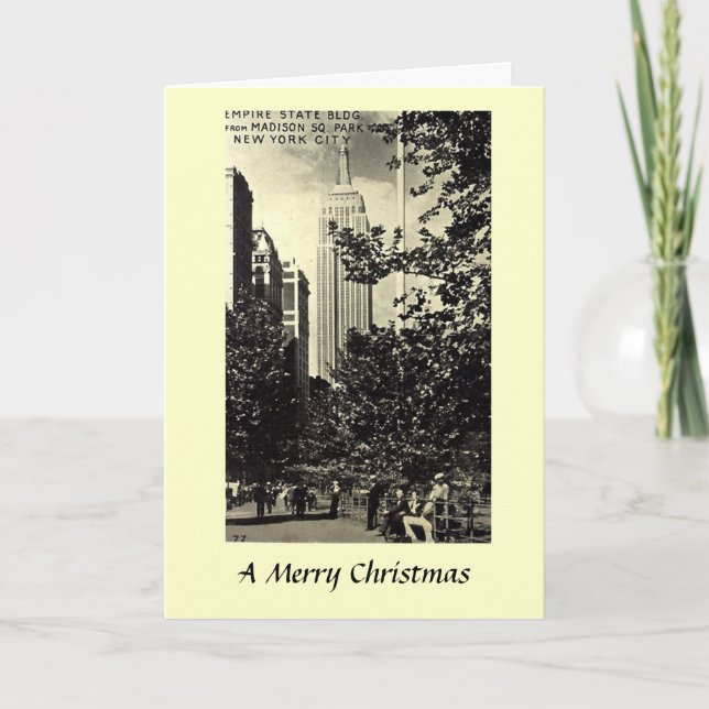 Festividades Cartão de Natal - Empire State Building (Frente)