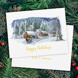 Festividades Cartão de Natal Empresarial Férias Felizes de Inve