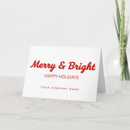 Festividades Cartão de Natal Empresarial Retro Merry & Bright