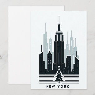 Festividades Cartão de Natal Encantador de Nova York