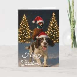 Festividades Cartão de Natal English Springer Spaniel