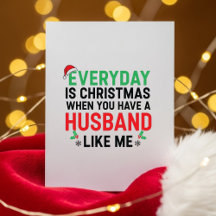 Cartão de Natal Engraçado da Esposa do Marido Amor