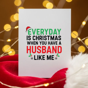 Festividades Cartão de Natal Engraçado da Esposa do Marido Amor