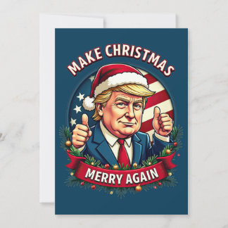 Festividades Cartão de Natal engraçado de Donald Trump