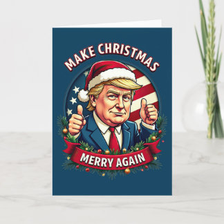 Festividades Cartão de Natal engraçado de Donald Trump Natal Al