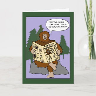 Festividades Cartão de Natal engraçado de Sasquatch dos