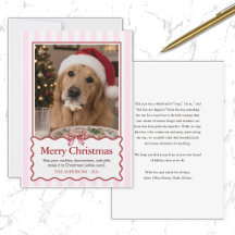 Cartão de Natal engraçado do cão fofo vermelho mod