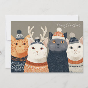 Festividades Cartão de Natal Engraçado do Gato