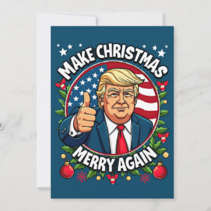 Festividades Cartão de Natal Engraçado Donald Trump