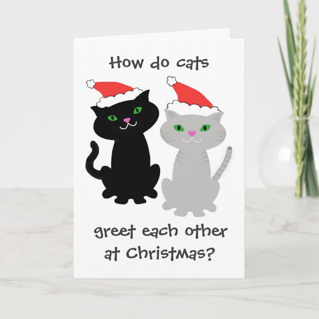 Festividades Cartão de Natal engraçado dos gatos (Frente)