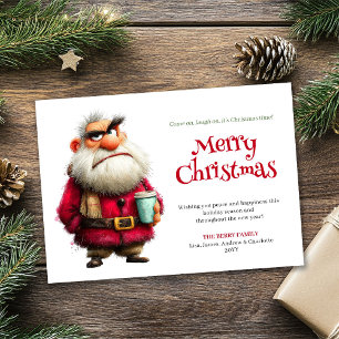 Festividades Cartão de Natal engraçado e personalizado do Papai