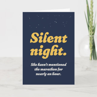 Festividades Cartão de Natal Engraçado para Ela - Noite Silenci