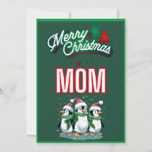 Cartão de Natal engraçado para mães