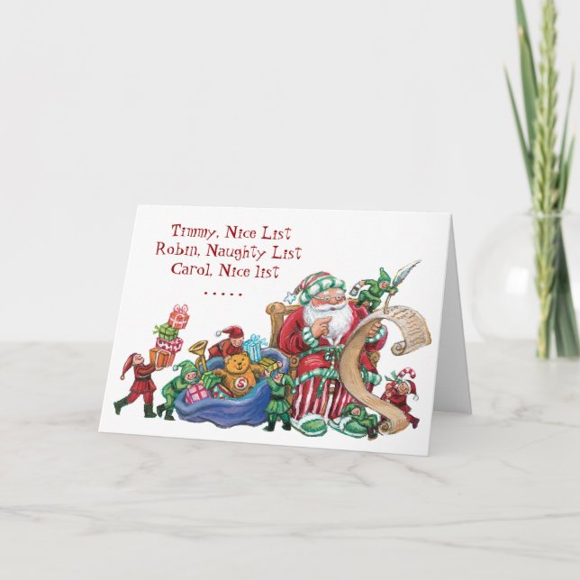 Festividades Cartão de Natal Engraçado Personalizado (Frente)