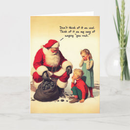 Festividades Cartão de Natal Engraçado - Vintage Papais noeis R