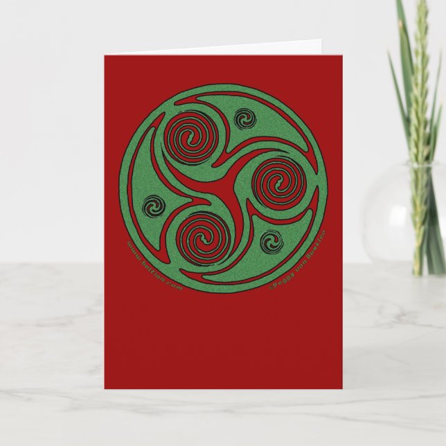 Festividades Cartão de Natal Espiral Celta (Frente)